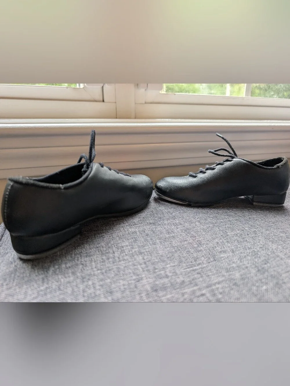 So Danca Size 10 Black Lace-Up Tap Shoes